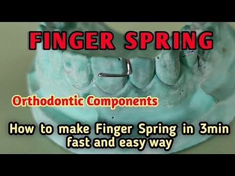 Finger spring|Finger spring orthodontics|Finger spring demo|finger spring fabrication