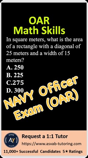  Navy Officer Exam (OAR) Math Skills Review  Boost your OAR score with this quick math breakdown — arithmetic, algebra, geometry & more! Over 11,000 success stories   Train with expert tutors & get your dream Navy Officer career started. #OAR #NavyOfficer #OARPrep #MathReview #MilitaryExam #ASVABTutoring | ASVAB Tutoring | Facebook