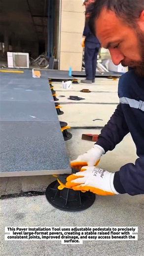 Large-Format Paver Installation Tool Levels Raised Floors With Adjustable PedestalsforPreciseOutdoor