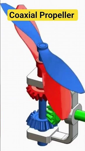 Coaxial Propeller Mechanism| #solidworks | #viral | #shorts | #viralshorts |#gear | #autocad |#gear
