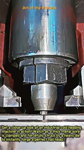 Industrial Cold Heading Machine Forming Nails #worker #process #manufacturing #coldheading