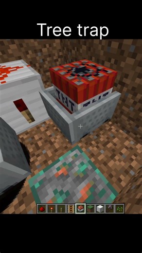 tree trap in Minecraft #Minecraft