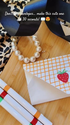 Handmade Paper Envelope in 30 Seconds ✉️✨ #ytshorts #shorts #handmadeenvelope