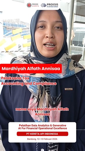 Proxsis AI & Data Institute | Pelatihan Data Analytics & Generative AI for Financial Operational Excellence di PT Kereta Api Indonesia (Persero) memberikan banyak... | Instagram