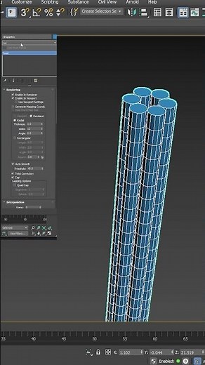 Rope Dynamics massfx in 3ds max 2024 | Rope modeling & dynamics in 3ds max 2024 @zna_studio #3dsmax