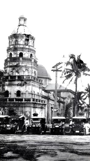 "Manila, 1920s: Santa Cruz Church stands tall, a testament to the city's enduring spirit. The juxtaposition of old and new—the weathered church against the backdrop of early automobiles—captures a pivotal moment in history. #ManilaHistory #PhilippineHistory #VintageManila #OldManila #SantaCruzChurch #TimelessManila #HistoryPhotography #UrbanHistory #ArchitecturalHistory" | FACTSZERO