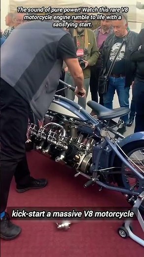 How incredibly difficult is it to kick-start a massive V8 motorcycle.