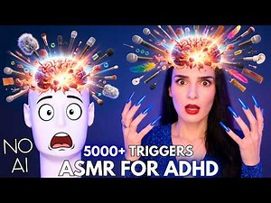 ASMR for ADHD 💙 Changing Triggers Every 30 SECONDS 😴 Scratching , Tapping , Massage etc No Talking