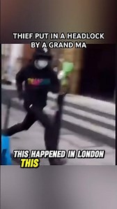 Thief Put In A Headlock By A Grand Ma - Self Defense #shorts