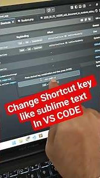 Change Shortcut key like sublime text in Visual studio code #vscode #shortcutkeys #csi