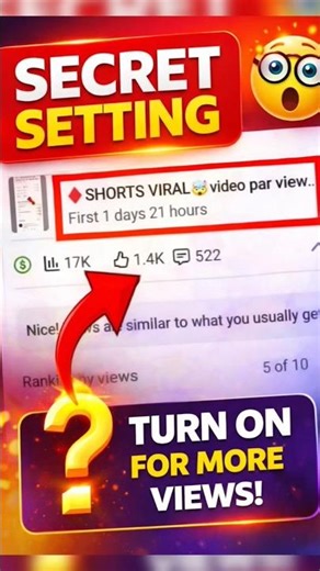 1M views 😲 🔥0 Views Problem Fix 😳 | YouTube Shorts Hidden Setting #viral #trending #editingtips