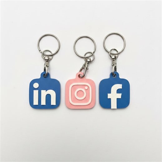 3D Printed NFC Keychain STL Bundle: Social Media Tag, Small Business Branding (digital Download) - Etsy