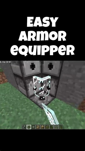 Rate this Minecraft Easy Armor Equipper Out Of 10 🤺 #minecraft #viral #shorts