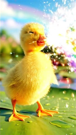 The Most Magical Sneeze You’ll Ever See! 🐥🌈 #Shorts