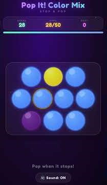 A Digital Pop It! Color Mix: Stop & Pop Mode