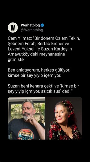 Cem Yılmaz: “Bir dönem Özlem Tekin, Şebnem Ferah, Sertab Erener ve Levent Yüksel ile Suzan Kardeş’in