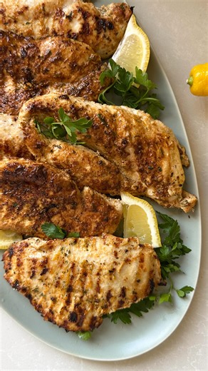 Samantha Montgomery on Instagram: "Monday meal prep calls for Yogurt Marinated Chicken🍗🍋 Say GOODBYE to dry @$$ chicken, and hello to juicy, tender chicken. ✨Want the recipe? Comment ‘recipe’ and I will send this one straight to your messages! https://sammymontgoms.com/yogurt-marinated-chicken/ 🍋 Yogurt contains lactic acid which helps to break down the proteins which makes the meat more tender. 👩🏻‍🍳 Never miss a recipe! Sign up and join Sammy’s Cook Club and be the first to know about all