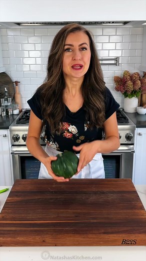 Maple-Roasted Acorn Squash. RECIPE: https://natashaskitchen.com/maple-roasted-acorn-squash/. #roastedsquash #squash #acornsquash #mapleroastedsquash #fallvegetables. | NatashasKitchen.com