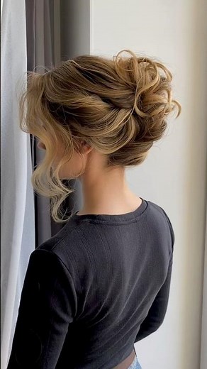 Объемный высокий пучок ракушка 🔥 High bun for long hair. French twist tutorial #hairstyle #прически