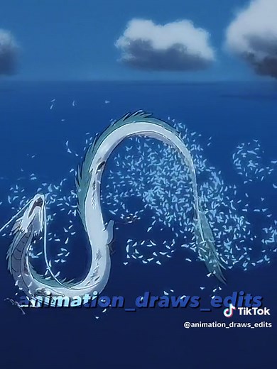 Haku's Dragon Form Transformation in Spirited Away | Anime Edit