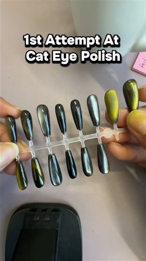 Round 1 of cat eye gel polish #nails