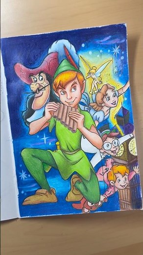 ひと塗りひと塗り大切に使います！✏️ #ピーターパン #disney #塗り絵
