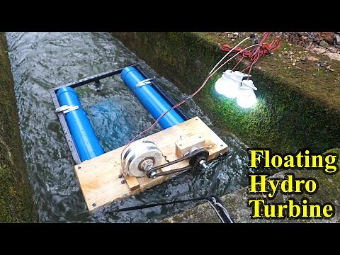 DIY Floating hydro turbines using Archimedes screws. Archimedes' turbine