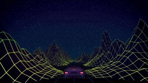 Download 80s abstract backdrop for text and titles. Disco dancing grid floor for 2000s pop music clips for free