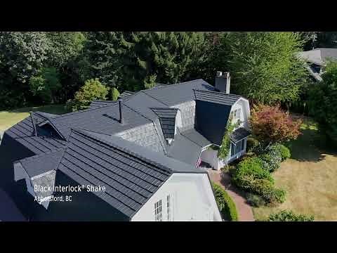 Interlock® Metal Roofing System installed on a Dutch Colonial house in Abbotsford, BC Canada