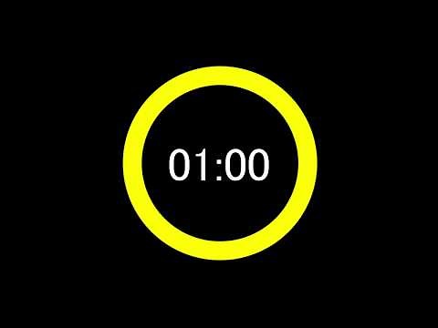 1分 カウントダウン タイマー（1 minute countdown timer ）BGMなし