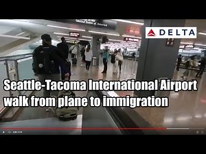 Arrival at Seattle Tacoma International Airport from plane to Immigration S gates | Delta Air Lines