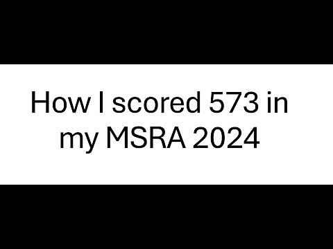 How to score Top Marks in MSRA!