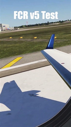 FCR v5 Test flight - wing view #flightsimulator #aviation #test