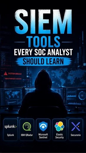 SIEM Tools Every SOC Analyst Should Learn #socanalyst #ethicalhacking #infosec