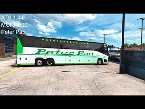 American Truck Simulator 1.44 Bus Mod: Peter Pan MCI J4500 Bus