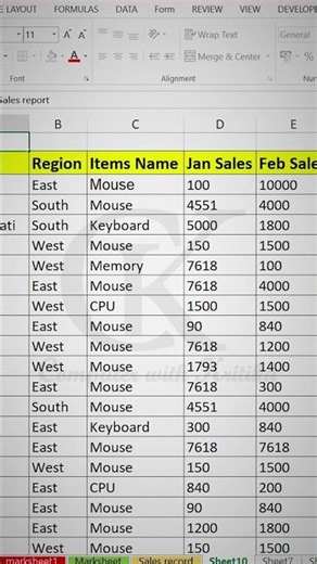 Merge & Unmerge Cells In Excel l Merge & Center In Excel l Computer with Kritika #excel #shorts