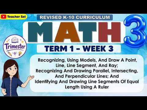 Math 3 Term 1 Week 3 - Recognizing, Using Models, And Draw A Point, Line, Line Segment, And Ray