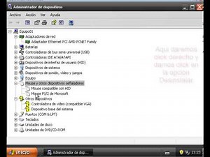 Administrador de dispositivos en Windows xp