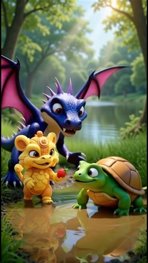 “Lân Con Cứu Rùa Con Bằng Mưu Kế Siêu Thông Minh! 🦄🛡 | Shorts 9:16”