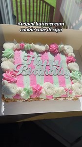 This was the first time I tried this striped buttercream technique! The colors are definitely cute together #baking #cookiedecorating #cakedecorating #cookiecake #homebaker | Victoria's Cakes