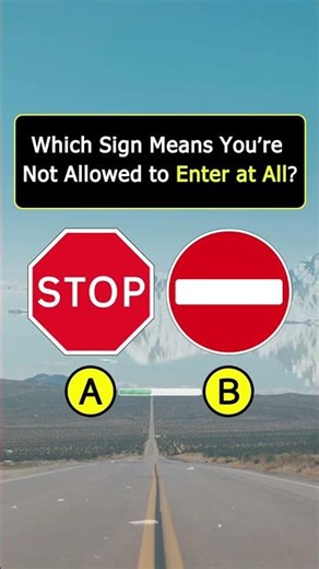 Can You Pass This Traffic Signs Test? 🚦 Road Signs Challenge for Beginners