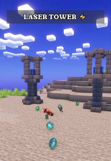Laser Tower in Minecraft ⚡️ #minecraft #minecraftutorial #minecraftbuilds #fyp #viral