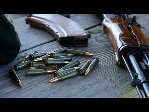 Shooting range. Shot. AK47.AKM.