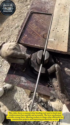 Manual Rebar Bending Tool | Fast Steel Bar Bending for Construction#mechanic #shorts #usa