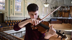 Exceptional violinist, Samuel Kane, from Loughgall in County Armagh, has been announced as the new Leader of the Ulster Youth Orchestra, and has been presented by the Arts Council of Northern Ireland with the exquisite 239 year old, Milton Violin, made by renowned Neapolitan violin maker, Joseph Gagliano, to be played throughout his tenure as leader. | Arts Council of Northern Ireland