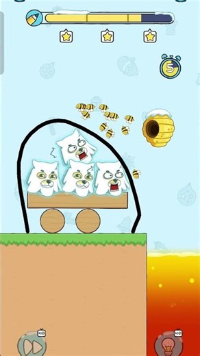 Rope Cutting Puzzle Game 🪢 | Smart Move = Win 🧠Can you solve this level? Watch till end 😲🔥#shorts