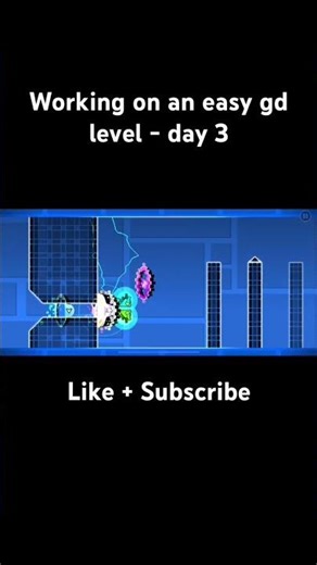 Working on an easy geometry dash level #geometrydash #gd #gdlevels