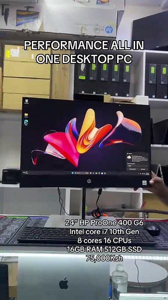 HP ProOne 400 G6 ALL IN ONE | Operating system: Windows 11 Pro Memory: 16GB DDR4 RAM Storage: 512GB NVMe M.2 SSD Processor: Intel Core i7-10500T Processor family: 10th Generation Graphics: Intel UHD Graphics 630 Display: 24” (1920 x 1080) Inbuilt Webcam & Speakers PRICE: 75,000Ksh Includes mouse and keyboard Location: Nairobi CBD,Along Moi Avenue , Rahimtulla Trust Building, Opposite Bihi Towers, 2nd floor shop 32B. Contact : 0111::787::140:: #allinonepc #perfomancepc #desktopsetup #