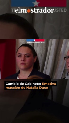 Cambio de Gabinete: Emotiva reacción de Natalia Duco tras dejar el cargo