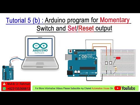 Arduino program for Momentary switch and Set/Reset digital Output #Hold_Digital_Output #Latch